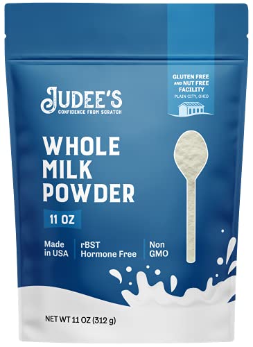 Judees Gluten Free Judee’S Whole Milk Powder 11Oz - 100% Non-Gmo, Rbst Hormone-Free, Gluten-Free & Nut-Free - Pantry Staple, Baking Ready, Great Fo