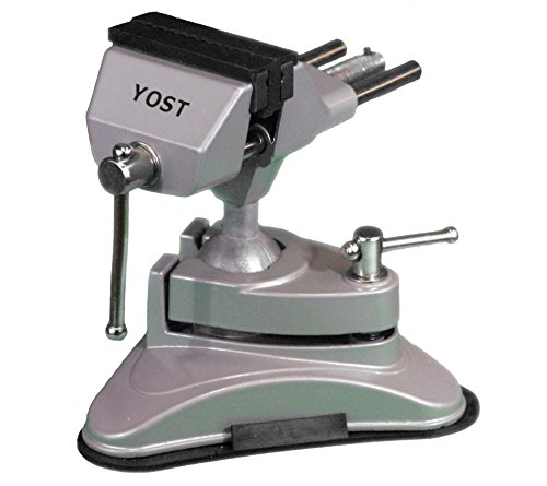 Yost Tools Yost V-275 Portable Vacuum Base Vise, Pivots Multi-Angle, 2.75” Jaw Width, (1 Pack), Silver