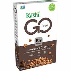 Kashi GO Breakfast Cereal, Vegan Protein, Fiber Cereal, Chocolate Crunch, 12.2oz Box (1 Box)
