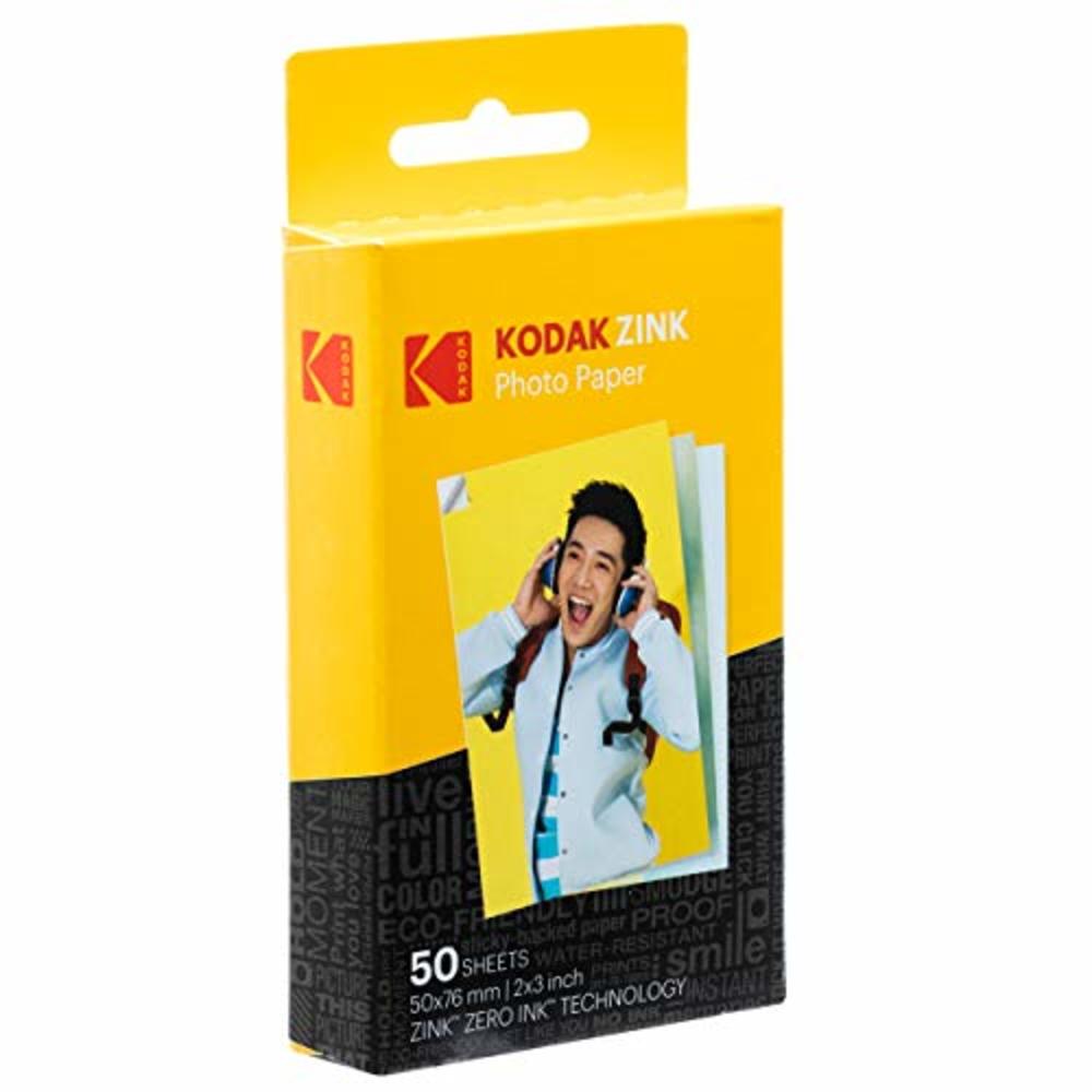 Zink Kodak 2"X3" Premium Zink Photo Paper (50 Sheets) Compatible With Kodak Smile, Kodak Step, Printomatic
