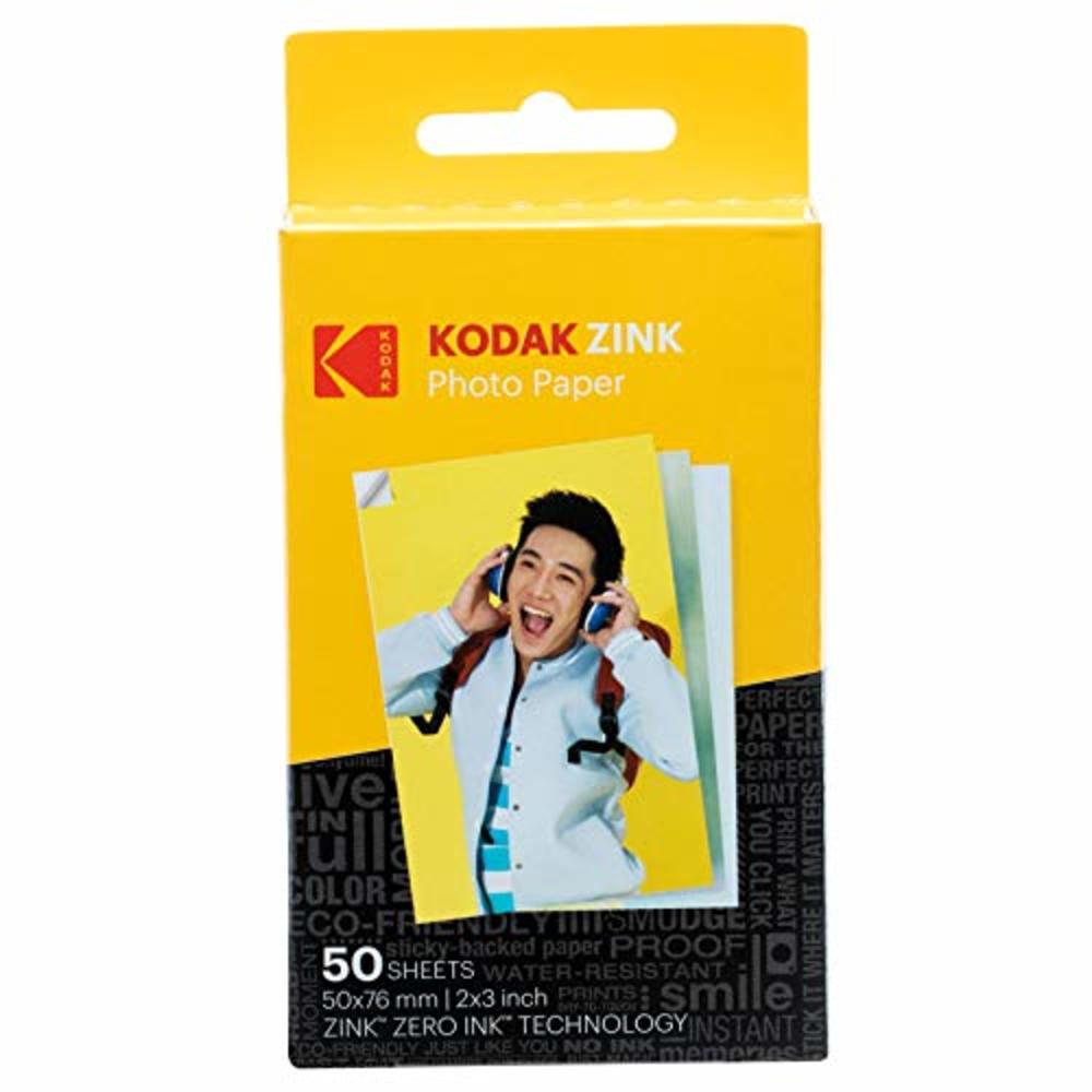 Zink Kodak 2"X3" Premium Zink Photo Paper (50 Sheets) Compatible With Kodak Smile, Kodak Step, Printomatic