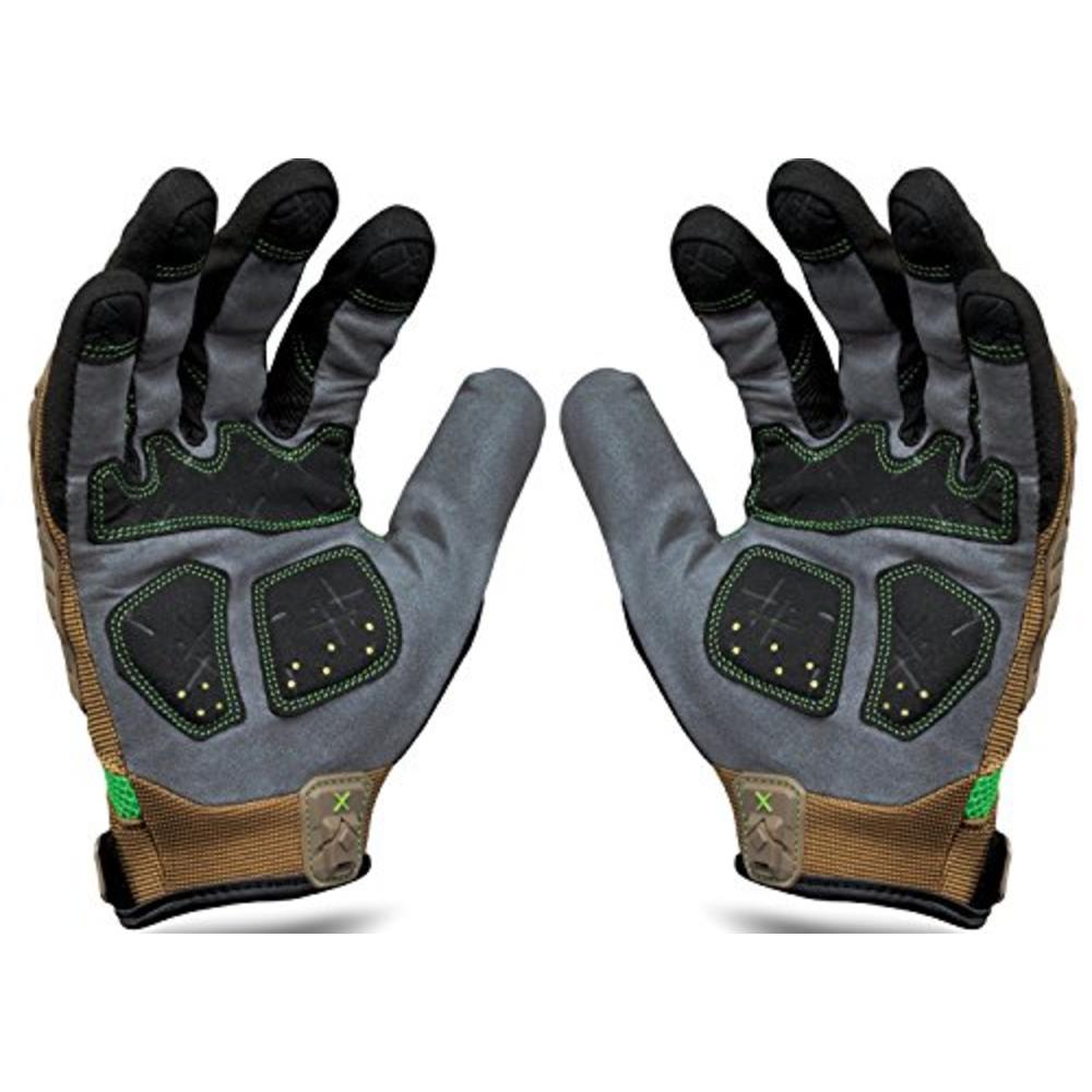 Ironclad Exo-Pig-04 Work Gloves Impact Protection Gloves Brown, Large
