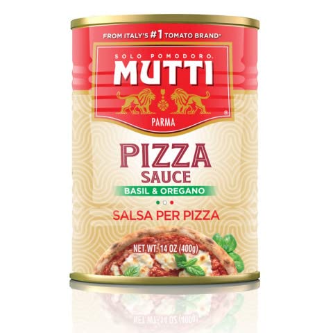 Mutti Pizza Sauce with Basil & Oregano, 14 oz. | 1 Pack | Italy?s #1 Brand of Tomatoes | Fresh Taste for Cooking | Canned Sauce