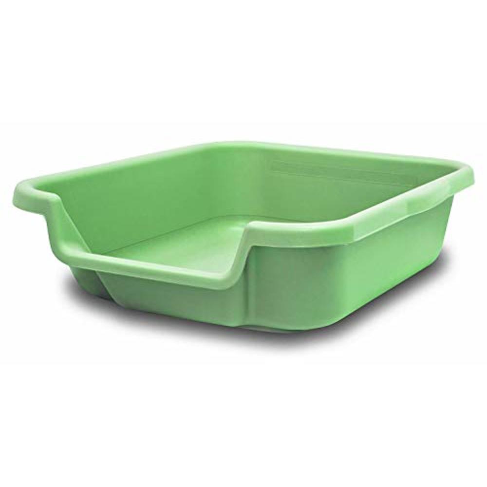 Puppygohere Indoor Puppy Litter Box. Apple Green Color, Size Small: 20" X 15" X 5" Opening Is On The 15" Side. Review Size Diagr