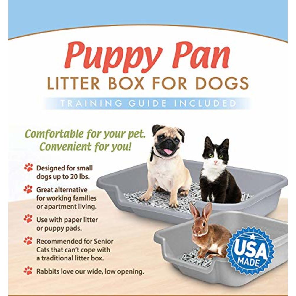 Puppygohere Indoor Puppy Litter Box. Apple Green Color, Size Small: 20" X 15" X 5" Opening Is On The 15" Side. Review Size Diagr