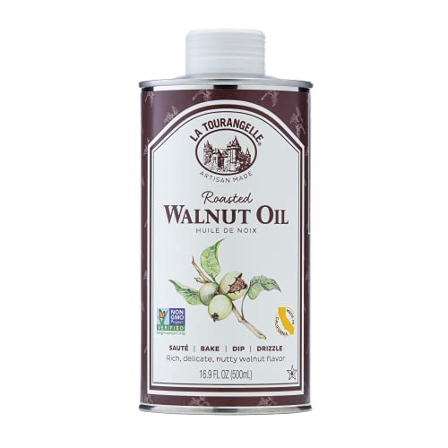 La Tourangelle, Roasted Walnut Oil, Plant-Based Source of Omega-3 Fatty Acid, Cooking, Baking, & Beauty, 16.9 fl oz