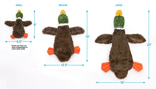 Best Pet 2-In-1 Fun Skin Stuffless Dog Squeaky Toy By Best Pet Supplies - Wild Duck, Medium