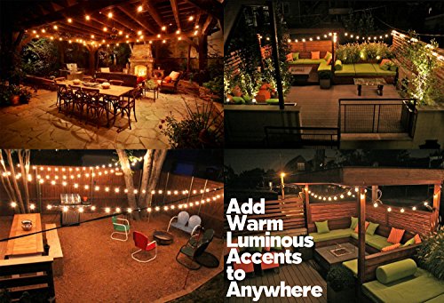 LAMPAT String Lights, Lampat 25Ft G40 Globe String Lights With Bulbs-Ul Listd For Indoor/Outdoor Commercial Decor