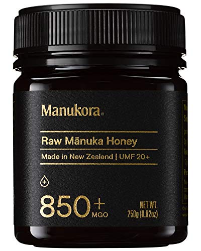 Manukora UMF 20+/MGO 850+ Raw M?nuka Honey (250g/8.8oz) Authentic Non-GMO New Zealand Honey, UMF & MGO Certified, Traceable from