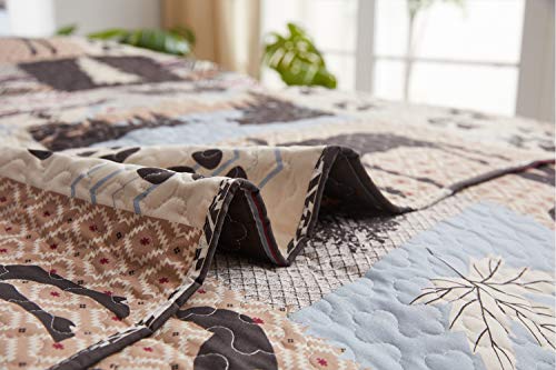 Hailea Lodge Bedding Set King Size Rustic Cabin Quilt Moose Bear Bedspread Coverlet With Sham Soft Reversible All Season Bed 1 Hailea Lodge Bedding Set King Size, King Size Cabin Bedding