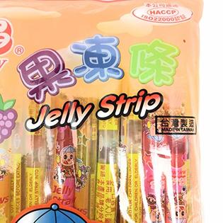 Jinjin Jin Jin - Jelly Strip (Jelly Filled Straws In Assorted Flavors) -  Net Wt. 14.7 Oz.