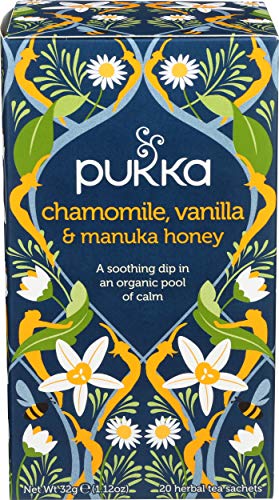 Pukka Herbal Teas Tea Organic Chamomile Vanilla and Manuka Honey, 20 Count