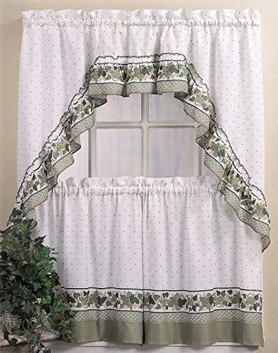 CHF & You Chf & You Cottage Ivy Country Curtain Tier And Swag ...