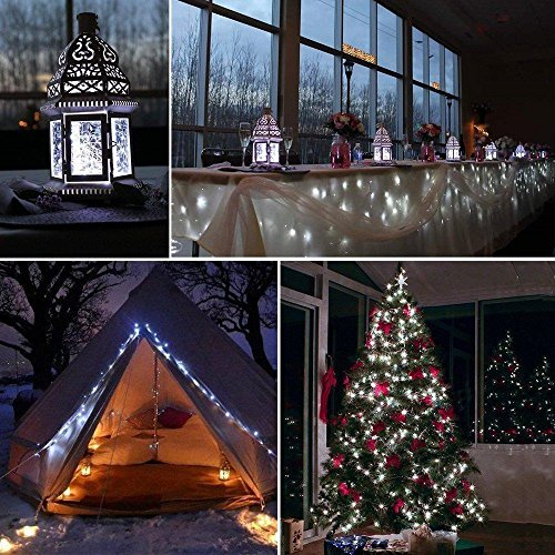 Er Chen Dimmable Led String Lights Plug In With Remote, 105Ft 300Leds Silver Coated Copper Wire Fairy Lights 8 Flashing Modes Wi