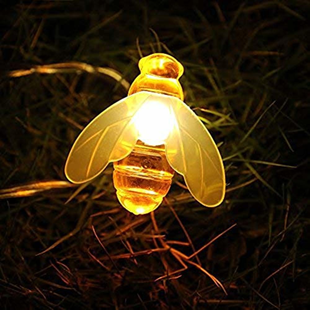 ER CHEN Honeybee Fairy String Lights, Er Chen 10Ft 20 Led Honeybee Battery Power Led String Lights For Party, Wedding, Xmas, Decoration,