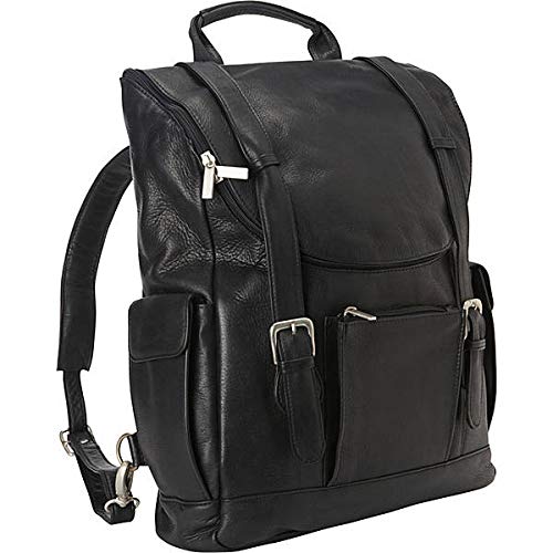Le Donne Leather Classic Laptop Backpack - LD-044-BL