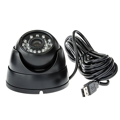 ELP 1megapixel Day Night Vision Indoor&Outdoor CCTV USB Dome Housing Camera Vandal-Proof for House and Pc Industrial Security.CC