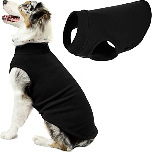 Gooby Stretch Fleece Vest Dog Sweater - Black, 3X-Large - Warm Pullover Fleece Dog Jacket - Winter Dog Clothes for Small Dogs Bo