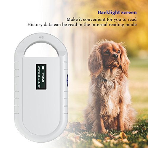 Zerone Zeroney4kzprxcas Pet Microchip Scanner, Handheld Animal Chip Reader  Portable RFID Reader Supports for ISO 11784/11785, FDX-B and ID64 RFID