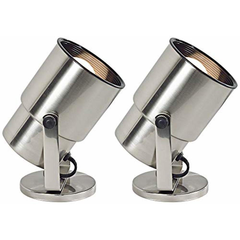 Pro Track Brushed Nickel 8" High Accent Uplights - Set of 2 - Pro Track