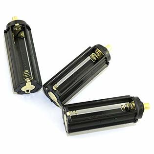 DGZZI 6-Pack Black Cylindrical Battery Holders - For 3x AAA Batteries, Flashlight & Torch Use
