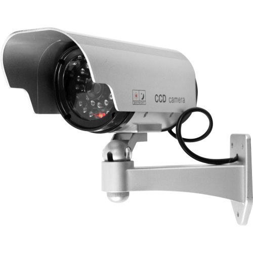 Trademark Global Trademark Home 72-HH659 Security Camera Decoy with Blinking LED and Adjustable Mount , Gray