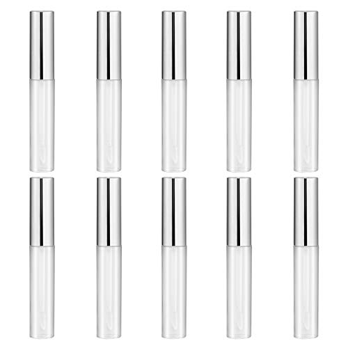 Lurrose 10pcs 10ml Lip Gloss Tubes Bulk with Wand Empty Plastic Lipstick Bottles Lip Gloss Container Cosmetic Supplies for Lipst