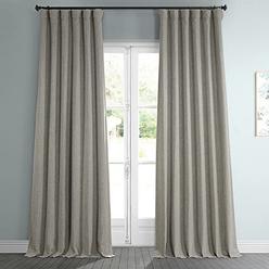 HPD Half Price Drapes BOCH-LN185-P Faux Linen Room Darkening Curtain (1 Panel) 50 X 96, BOCH-LN1857-96, Oatmeal