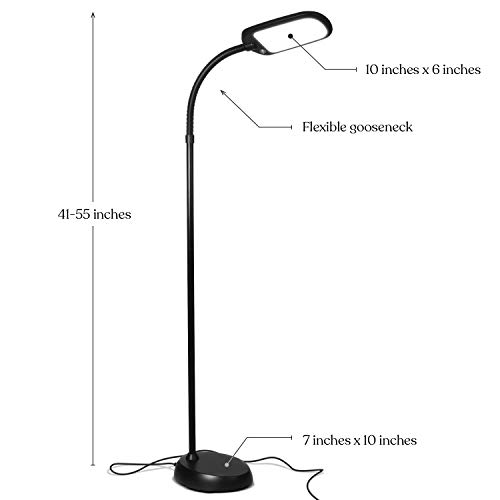 Brightech Litespan Slim Super Bright Led Lamp For Reading Crafts Dimmable Lash Light With 3 Colors Incl Natural Day Brightech Litespan Slim Super Bright, Brightech Litespan Led Bright Reading And Craft Floor Lamp