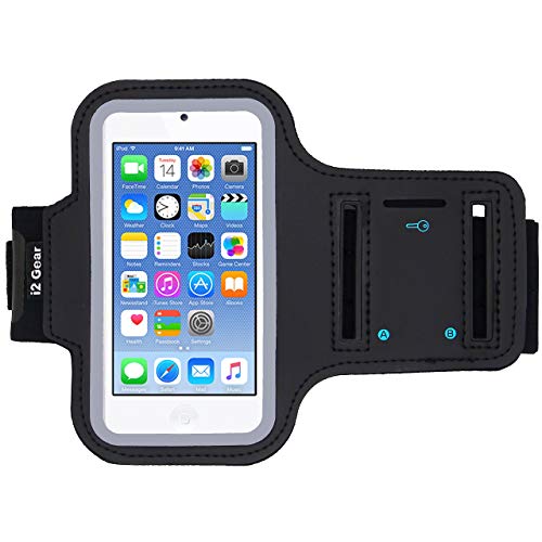 toezicht houden op kin Gorgelen FBA_AP-BUD-A i2 Gear Running Exercise Armband for iPod Touch 7th, 6th and  5th Generation Devices with Reflective Border and Key Holder (Black
