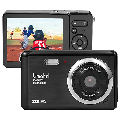 Vmotal 2.8 inch LCD Rechargeable FHD Mini Digital Camera, Vmotal 1080P Video Camera Students Cameras 20MP Compact Camera Travel,Holiday