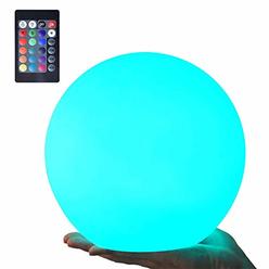 LOFTEK LED Night Light Ball, 8-inch 16 RGB Colors and Dimmable Globe Light with Remote, Upgraded Folding Handle, Seamless Matte 