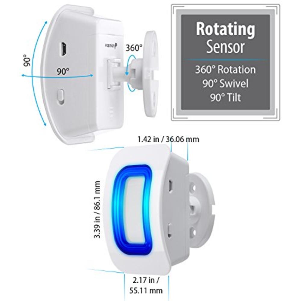 Fosmon WaveLink 51076HOMUS Wireless Home Security Driveway Alarm, Motion Sensor Detect Alert, Store Door Entry Chime Doorbell (1