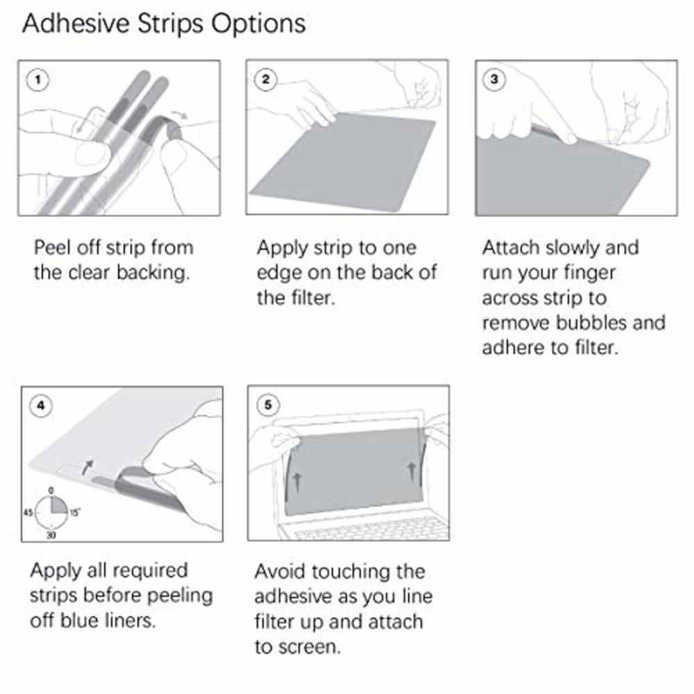 Connet Max Privacy Screen Adhesive Strips and Slide Mount Tabs for ...