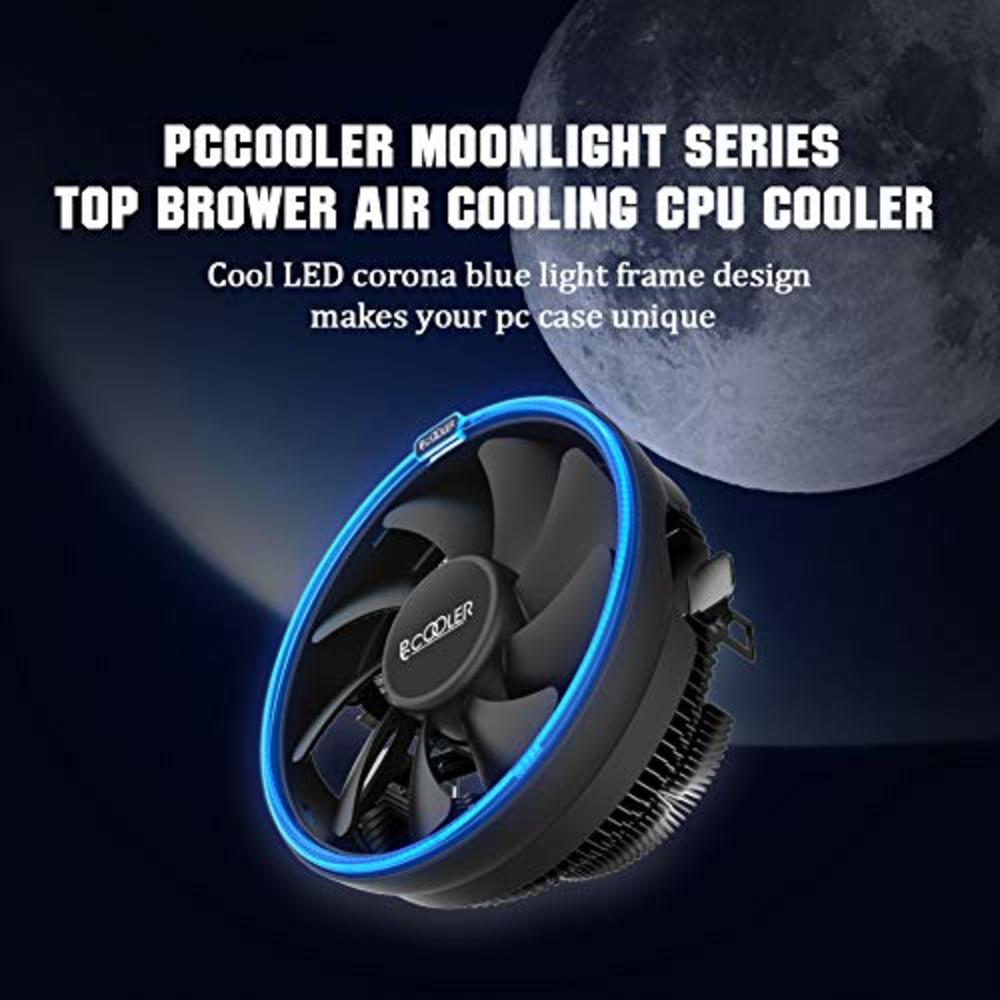 Udvinding Macadam Udflugt pccooler Pccooler E126M B Low-Profile CPU Cooler Moonlight Series |  SilentPro PWM CPU Fan 120mm with Corona LED Blue Frame | Turbocharged