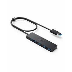 Anker Play Anker 4-Port USB 3.0 Hub, Ultra-Slim Data USB Hub with 2 ft Extended Cable [Charging Not Supported], for MacBook, Mac Pr