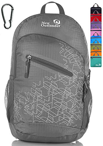 Outlander Packable Handy Lightweight Travel Hiking Backpack Daypack-Grey-L