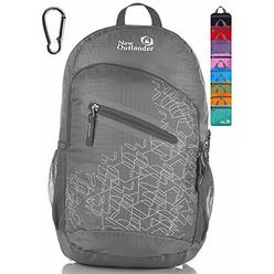 Outlander Packable Handy Lightweight Travel Hiking Backpack Daypack-Grey-L