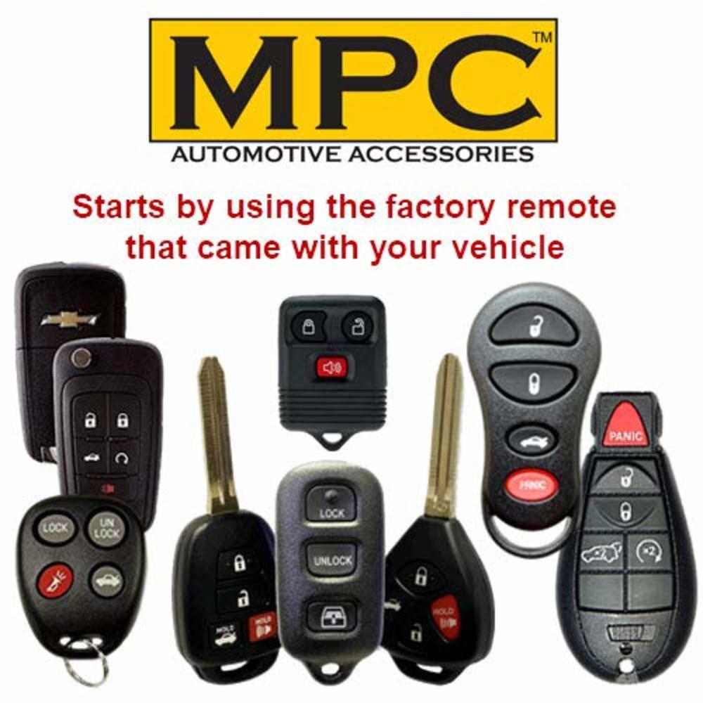 MPC Factory Remote Activated Remote Start Kit for 2011-2014 Chrysler 200 - Plug-n-Play - Key-to-Start - Firmware Preloaded