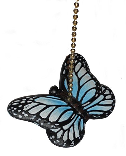Clementine Designs Blue Butterfly Fan Pull Decorative Light Chain by Clementine Design