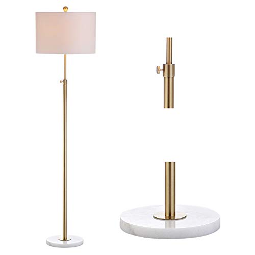 Jonathan Y Jyl3022a June 65 Adjustable Metal Marble Led Floor Lamp 1 Light Brass Gold Adjustable Metal Marble Led Floor Lamp, Are Torchiere Lamps Safe