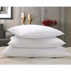 Marriott Feather & Down Pillow - Dual Chamber Pillow Feather and Down Pillow - Set of 2 - Queen (20" x 30")