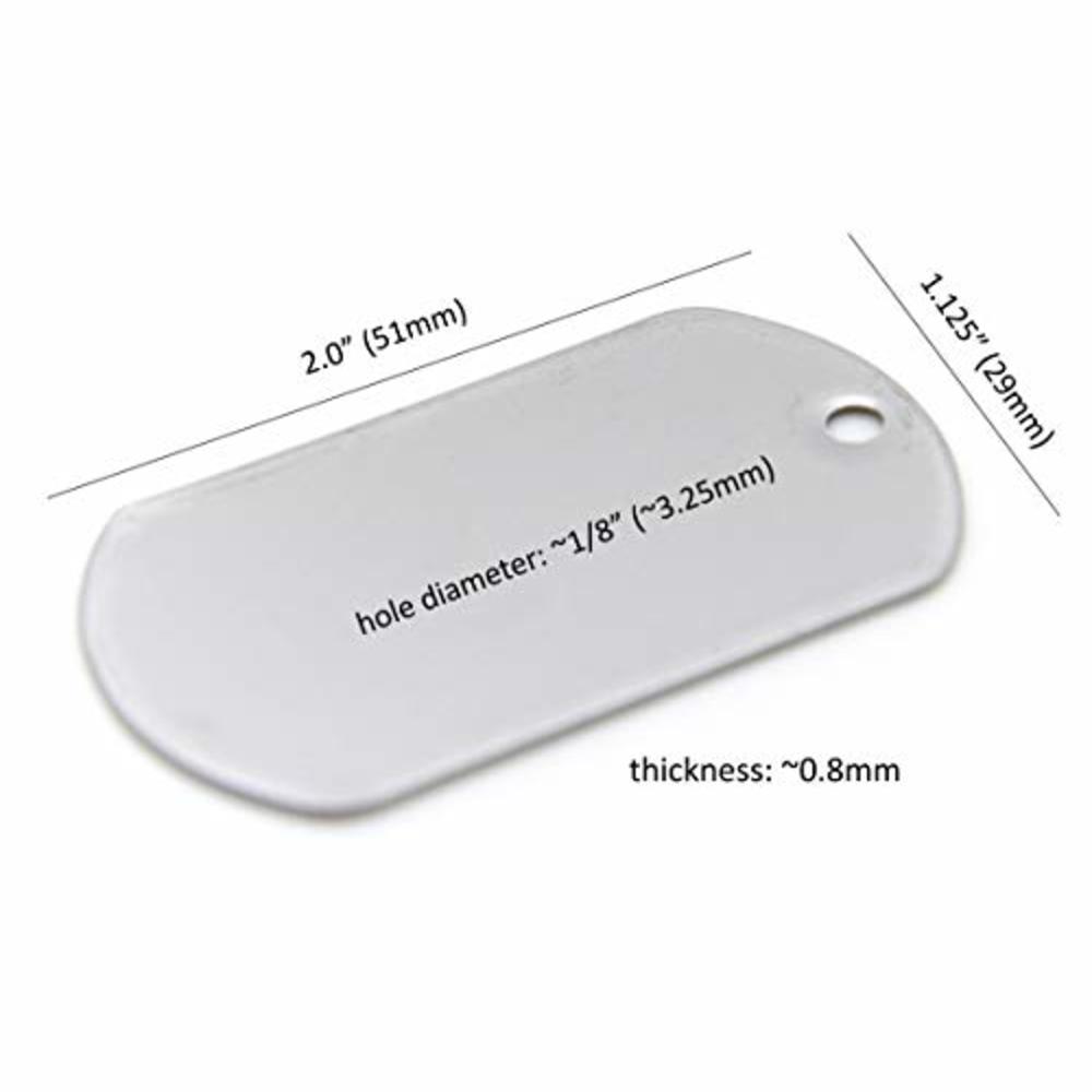 OnDepot Killer’s Instinct Outdoors 100 Shiny Stainless Steel Military spec Dog Tags - BLANK