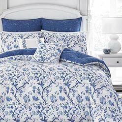 Laura Ashley Home - Elise Collection - Luxury Ultra Soft Comforter, All Season Premium Bedding Set, Stylish Delicate Design for 