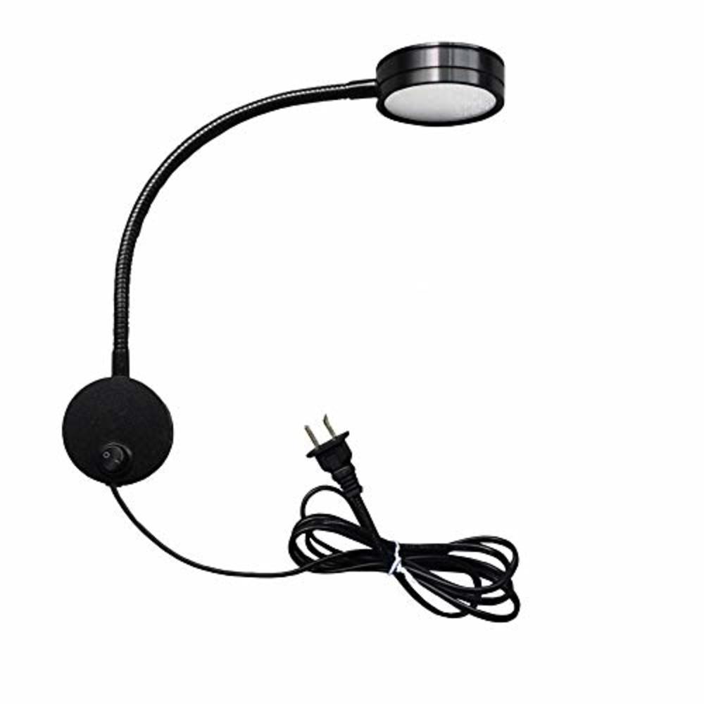 WeFoonLo 5W Wall Mounted Reading Light Flexible Gooseneck LED Sconce Lamp with Plug & Switch for Bedroom, Office, Workbench, Stu