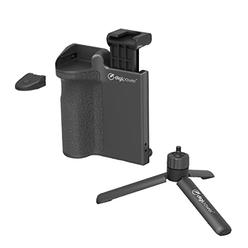 DigiPower Pocket Grip Stabilizer with Wireless Shutter Remote & Table-Top Mini Tripod for Mobile Phone, Works with iPhones & And