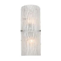 Alternating Current Brilliance 2-Light Wall Sconce - Chrome Finish with Bright Ice Glass Shade