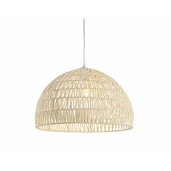 JONATHAN Y JYL6504A Campana 20" Woven Rattan Dome LED Pendant, Scandinavian, Minimalist, Transitional for Kitchen, Living Room, 