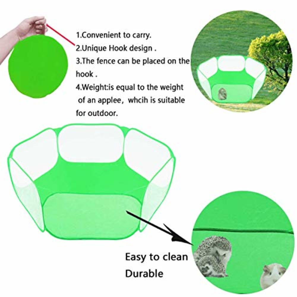GABraden Small Animals Tent,Reptiles Cage,Breathable Transparent Pet Playpen Pop Open Outdoor/Indoor Exercise Fence,Portable Yar