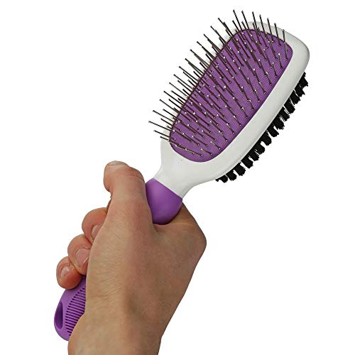 poodle pet Double-Sided Pet Brush for Grooming & Massaging Dogs, Cats &  Other Animals – Fur Detangling Pins & Coat Smoothing Slicker Bristl